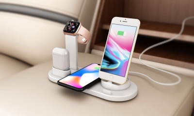 Зарядная станция 3 в 1 "Multi-Function Charging Stand" для Watch/AirPods/iPhone (белая)