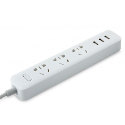 Удлинитель Xiaomi Mi Power Strip 3 (XMCXB01QM), белый, 3 розетки, 1.8 м, 10А / 2500 Вт